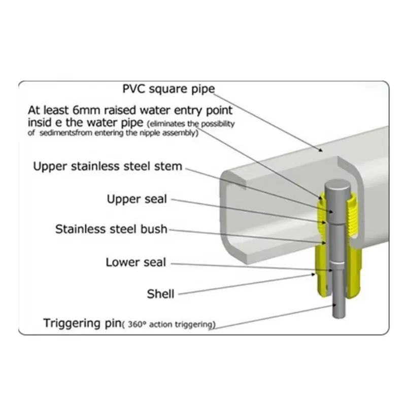 Chicken Nipple Drinker - Abbeveratoio Automatico a Nastro per Polli